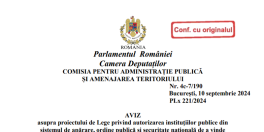  Vot pe proiectul privind vanzarea locuintelor de serviciu ale institutiilor de forta (Avizul)