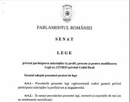 IMPARTIREA PROFITULUI FIRMELOR CU ANGAJATII - Proiectul de lege a fost  deja adoptat  de Senat. Obligatiile angajatorului