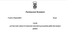 Legea salarizarii, adoptata de Senat. Se modifica sistemul de acordare a sporurilor pentru bugetari. Guvernul nu a sustinut proiectul (Document)