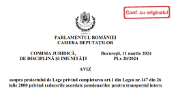 MAJORITATE PENTRU MARIREA VENITURILOR PENSIONARILOR – Comisia juridica din Camera Deputatilor a avizat favorabil initiativa legislativa: “Compensatie in bani” (Avizul)