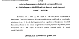 Modificarea Legii pensiilor: Consiliul Economic si Social a luat decizia (Avizul) 