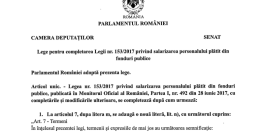 Patru salarii bonus pentru cadrele didactice (Proiectul)