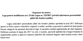 Proiect pentru scaderea sporurilor bugetarilor: “Acordarea discretionara impune o micsorare” (Document)