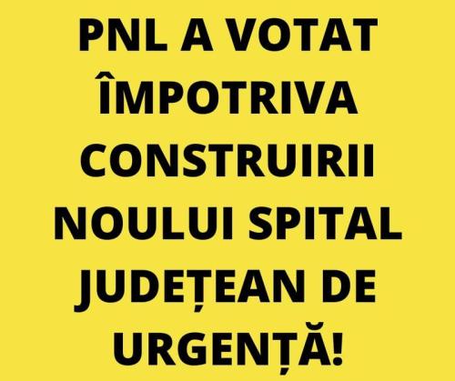 Cinism liberal: PNL blocheaza constructia unui spital