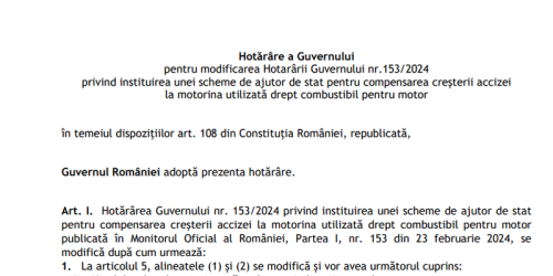 Facilitati pentru transportatori: se majoreaza suma acordata de stat pe litrul de motorina (Proiectul)