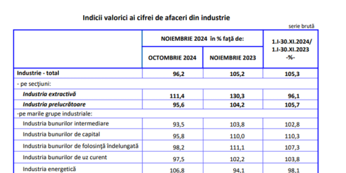 Industria Romaniei, in crestere (Document)