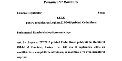 Proiect de lege pentru modificarea Codului Fiscal. Se cere marirea plafonului de deducere fiscala (Proiectul)