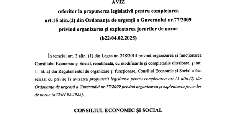 Aviz negativ pe legea pacanelelor: “Nu tine cont de efectele economice asupra contractelor in derulare” (Document)