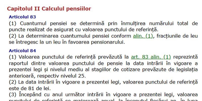  Calculul pensiilor: aflati care este procedura stabilita prin lege (Document)  