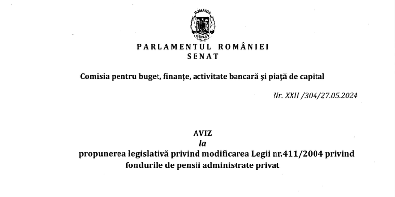 Cresterea contributiei la Pilonul II de pensii: vot in Senat (Document)