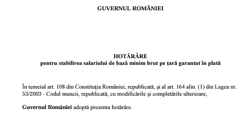 Hotarare pentru salariile romanilor. Ministerul Muncii a definitivat proiectul (Document)