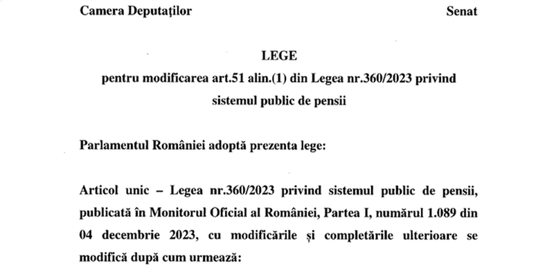 Modificarea Legii pensiilor a fost respinsa (Document)