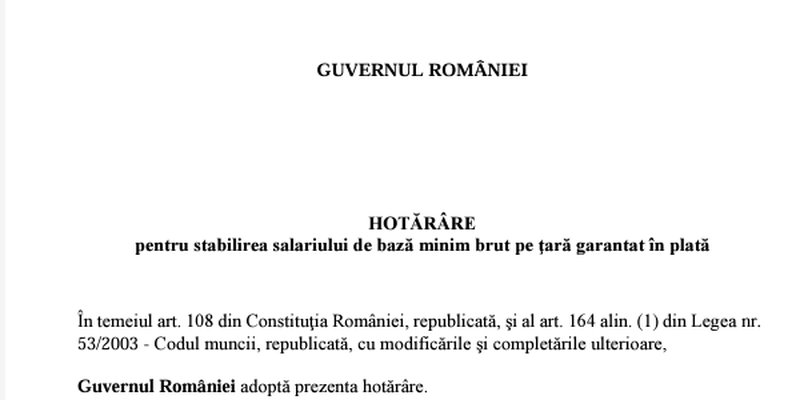 Salariile au crescut pentru aproape 2 milioane de romani. Iata cu cat s-au marit de la 1 iulie (Document)