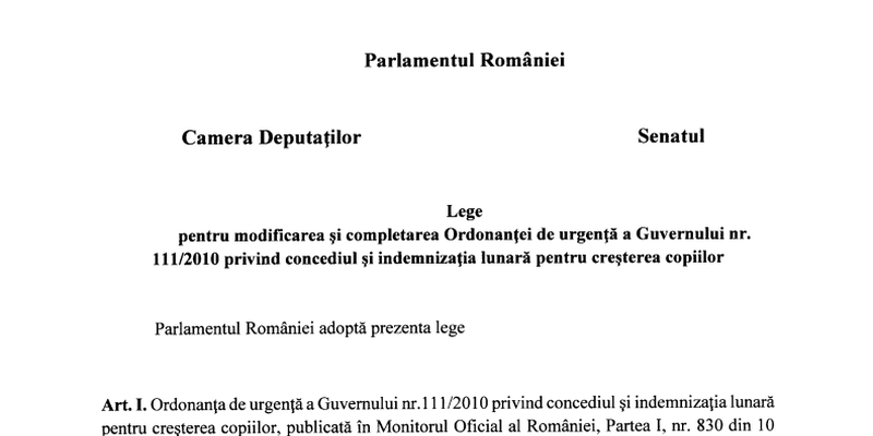 Statul plateste salariul bonei pentru ingrijirea copiilor. Proiectul a fost depus in Senat (Document)