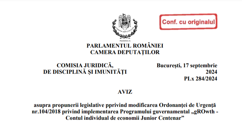 Vot pentru banii tinerilor in Camera Deputatilor (Avizul)