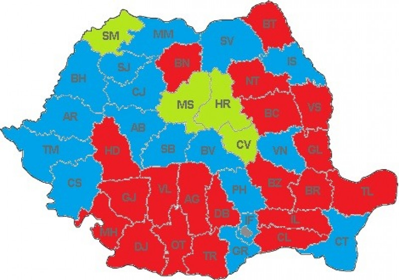 PNL a pierdut alegerile pe tara. Lumea Banilor prezinta cum si-au impartit PNL si PSD judetele Romaniei